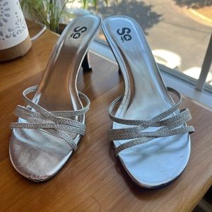 Silver SO high heel sandal